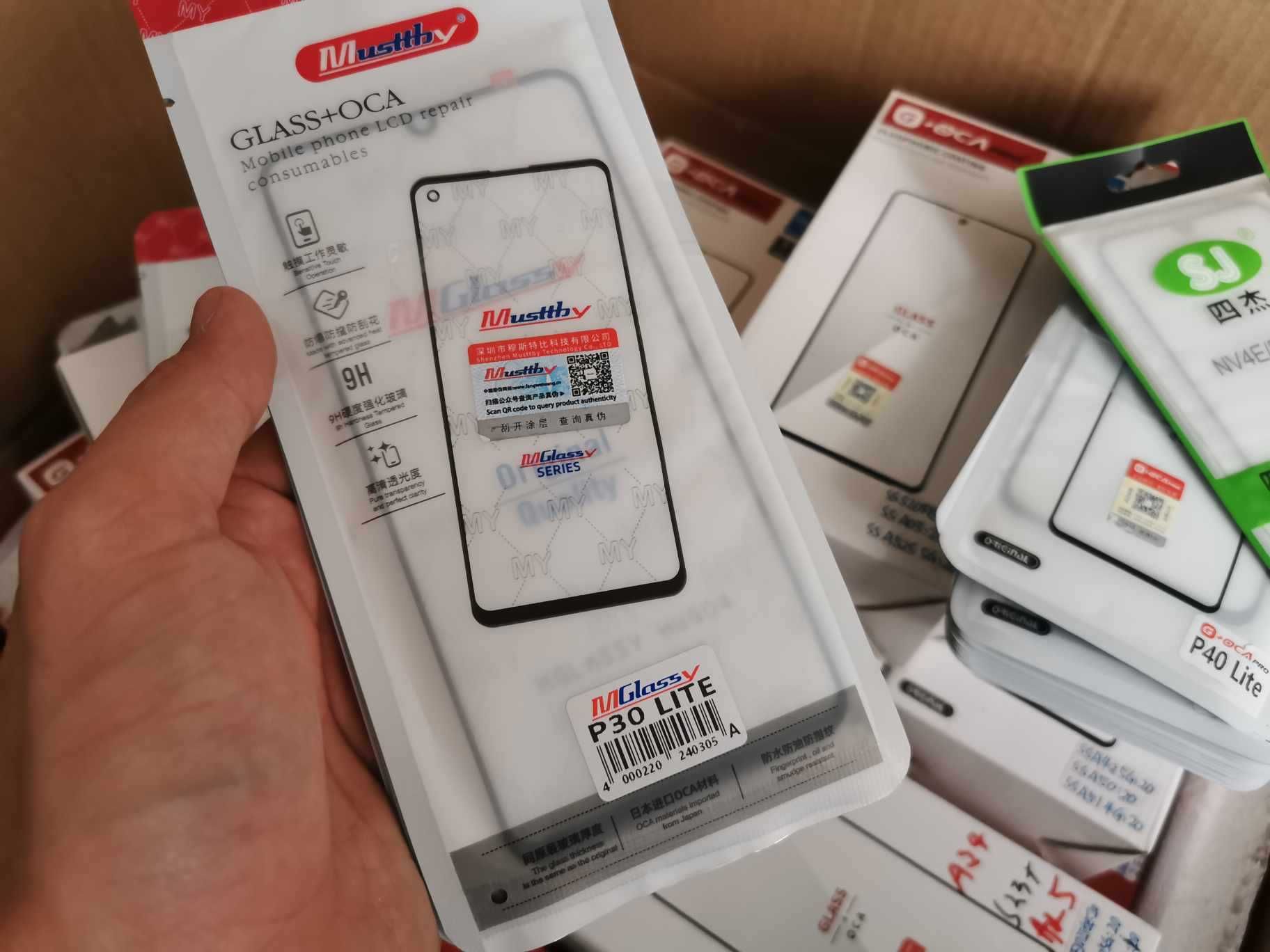 Sticla ecran + adeziv OCA Samsung Huawei Iphone Oppo Motorola Oneplus