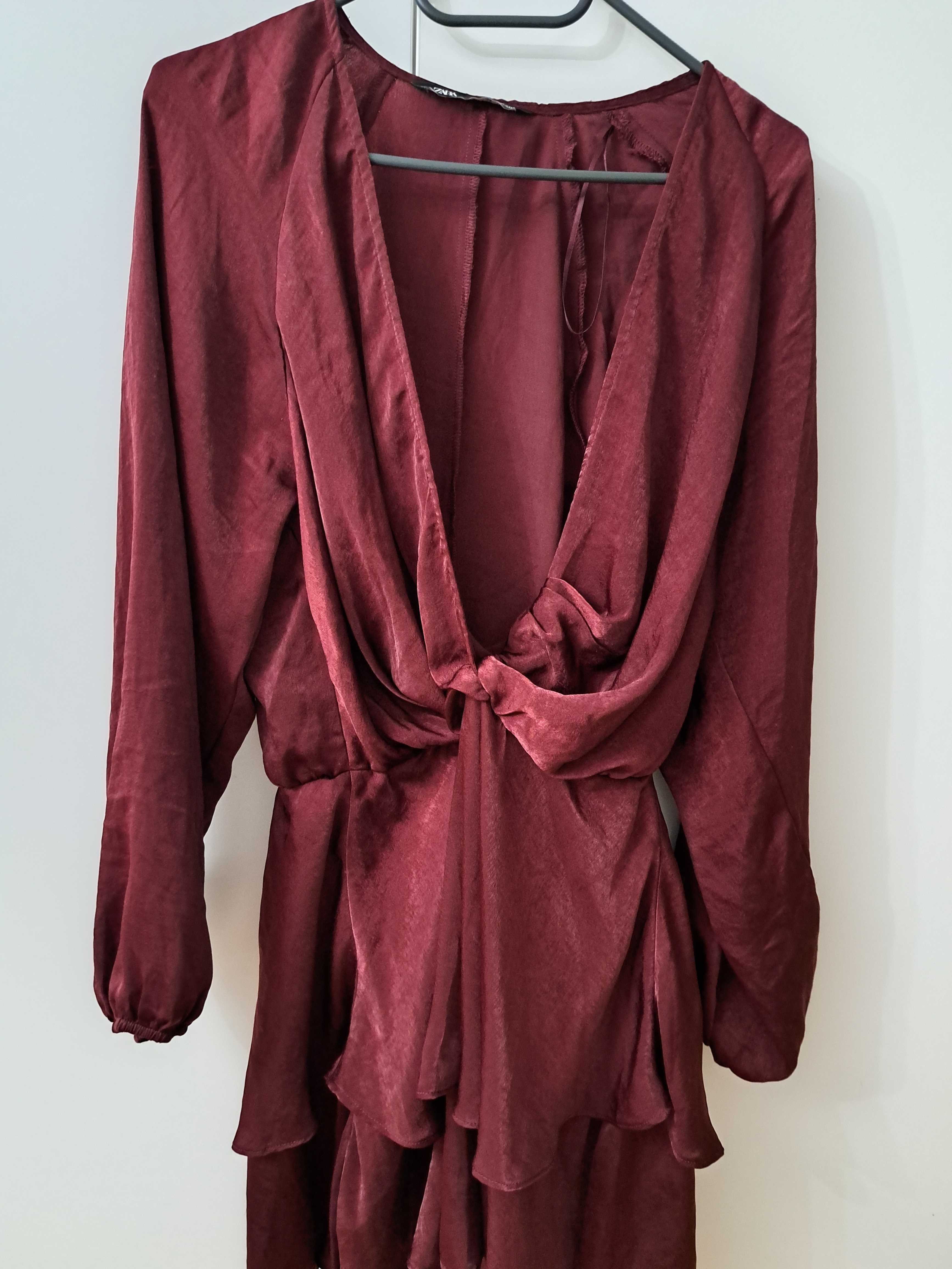 Rochie Zara,bordo,S/M