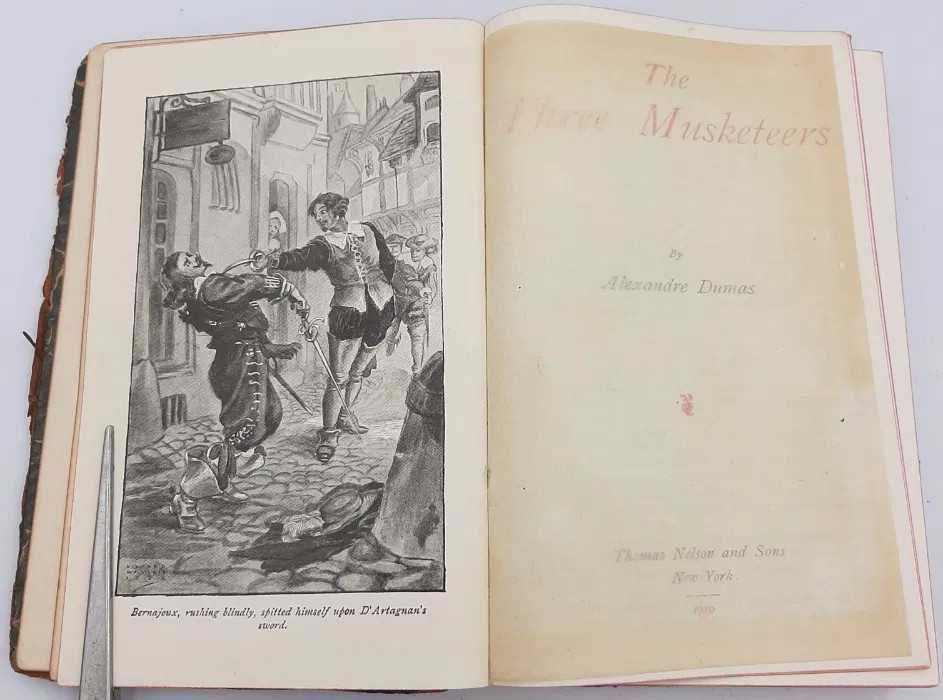 Carte veche rara "The three musketeers "Al.Dumas 1910