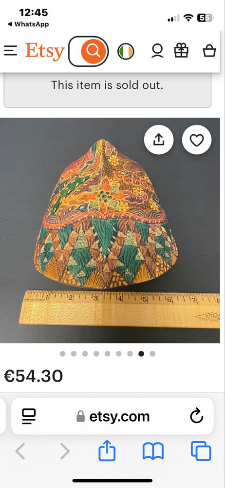 Маска дървена батик цветна ръчно резбована wayang Golek  Rama shintа