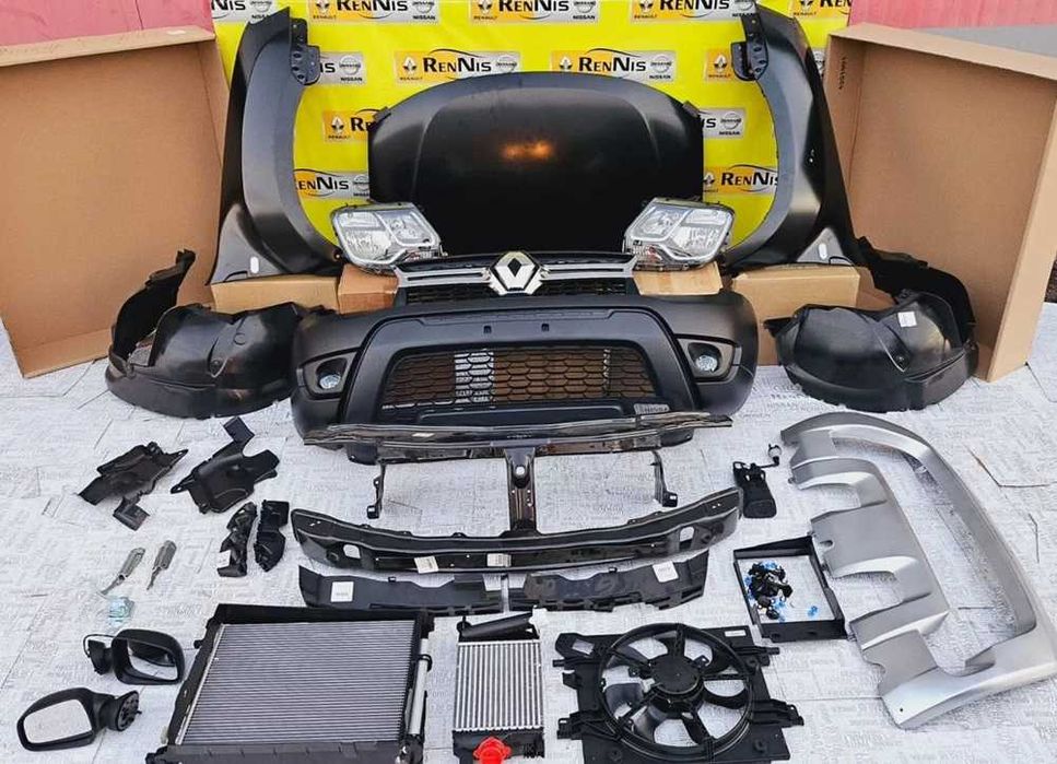 Бампер капот фары автозапчасти Renault Duster