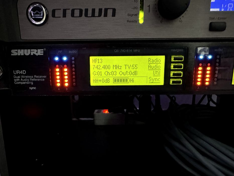 Microfon wireless profesional Shure UR4D + 2x SM58