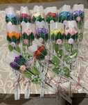 Trandafiri din satin handmade