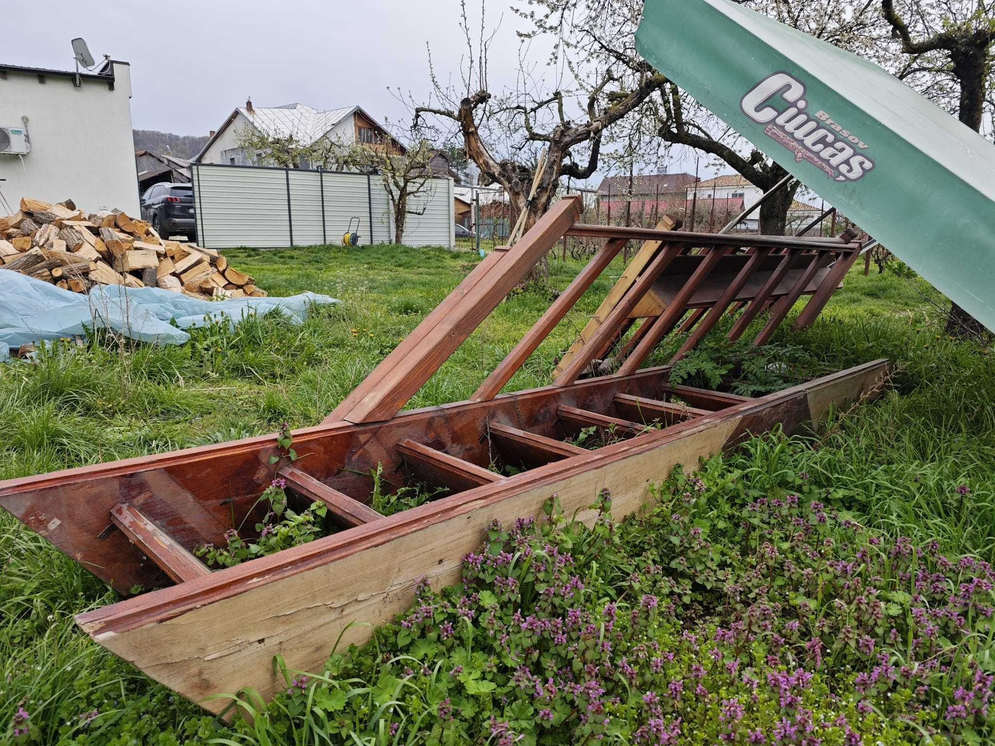 Scara lemn dulapi de 5 cm si balustrada