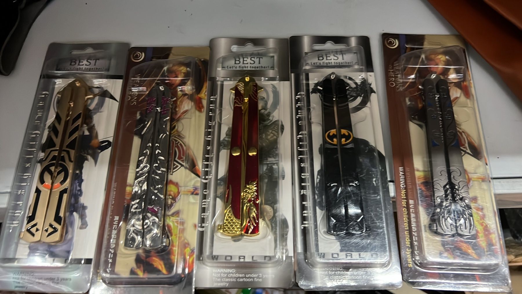 Тренировъчен нож пеперуда OVERWATC butterfly balisong MARVEL Spiderman