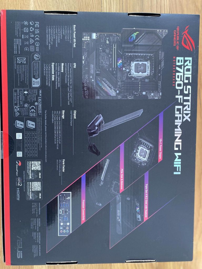 Placa de bază Asus Rog Strix B760-F Gaming Wifi nouă sigilată