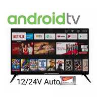 TV SMART AUTO  12/24V - 61cm - Android 11 - pentru  rulotă, cam