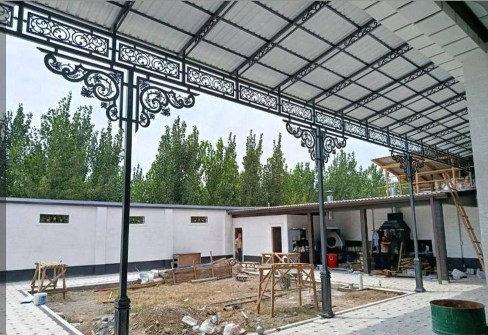 Ворота, Навесы, решетки Мангалы, Автонавесы, перила, козырьки.