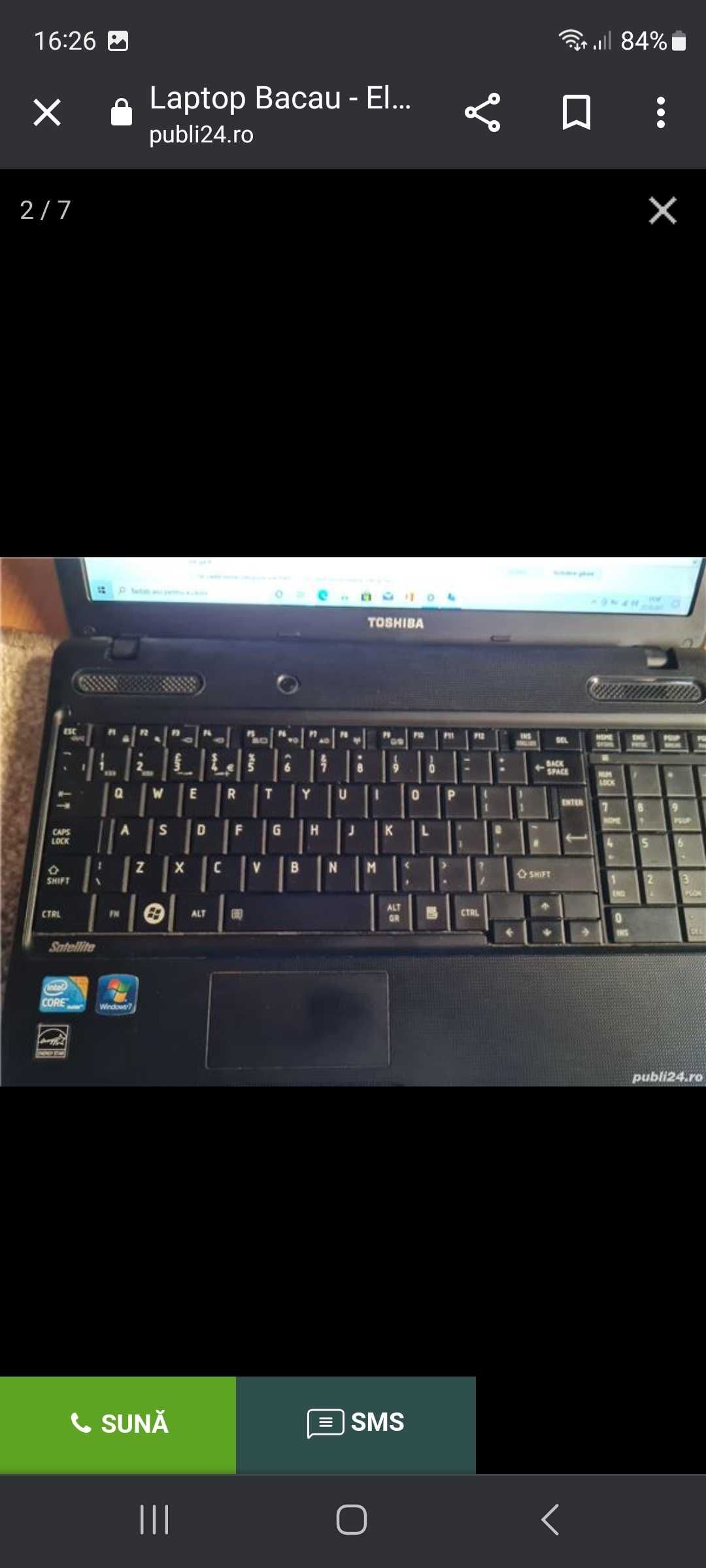 Laptop toshiba folosit