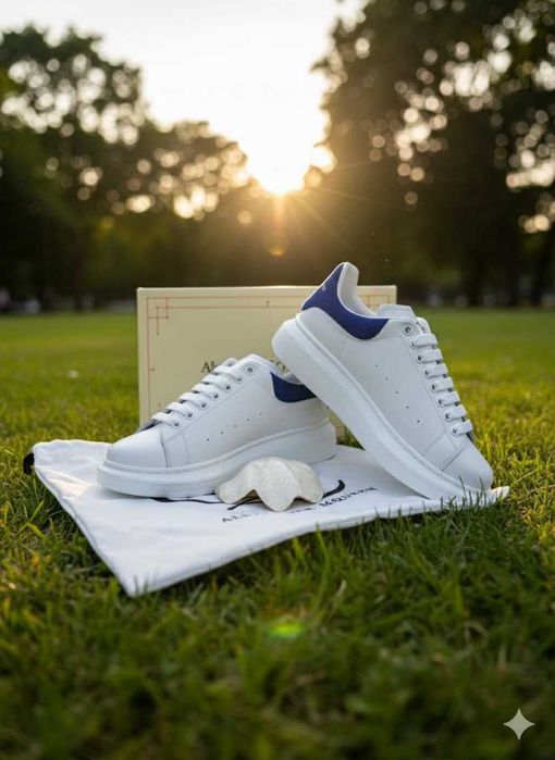 Adidasi Alexander Mc Q u e e n Albastru Catifea