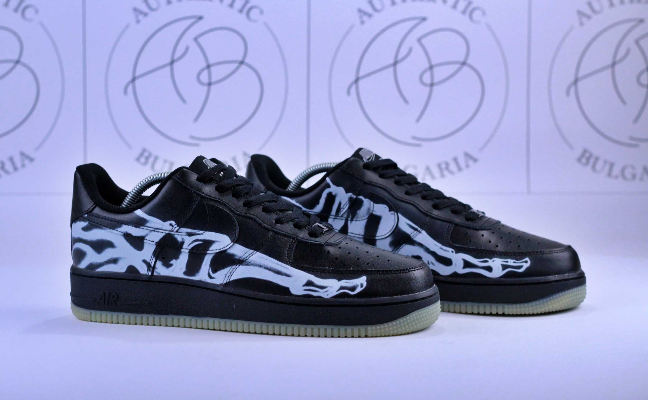 Nike Air Force 1 Computer Chip, Purple Skeleton, Black Skeleton