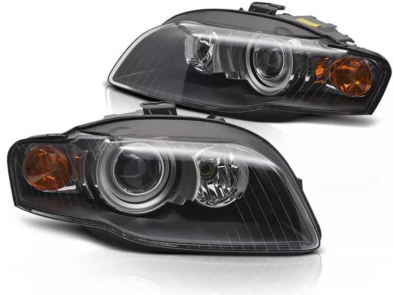 Фарове Ауди А4 Б7 Би Ксенон Нови черни тъмни Audi A4 B7 Bi Xenon