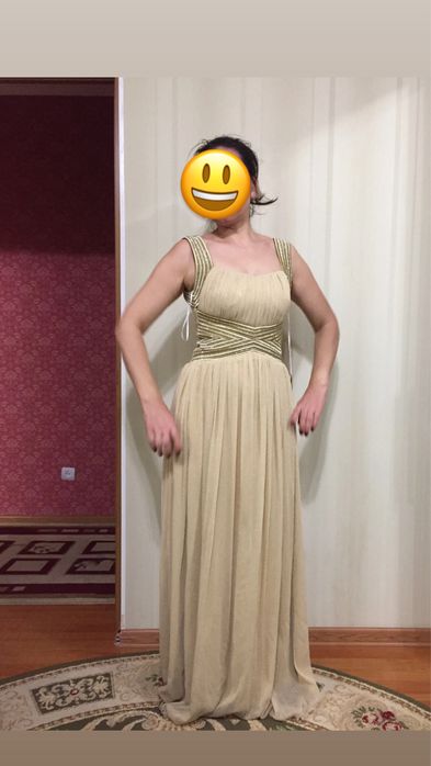 Вечернее платье золотое