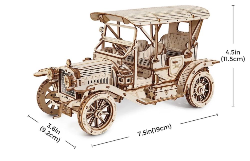 Puzzle 3D din lemn masina de epoca 298 piese