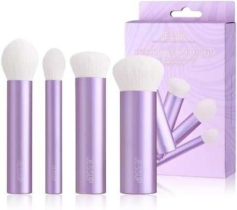 Нов комплект 4 броя Четки за Грим Кабуки Фон дьо тен Контур Пудра лице