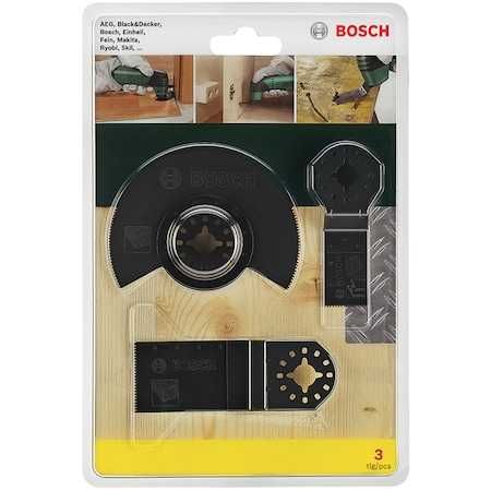 Set 3 accesorii multicutter Bosch / Sina cu lant Bosch nanoBLADE Wood