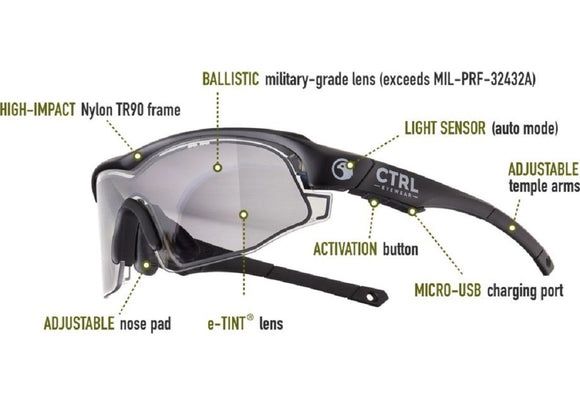 Ochelari tactici CTRL MS 1 Regular, Marte Black, Click change light