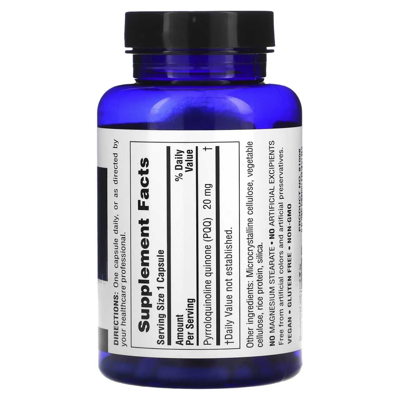БАД NaturesPlus, BrainCeutix, пирролохинолинхинон (PQQ), 20 мг, 55 кап