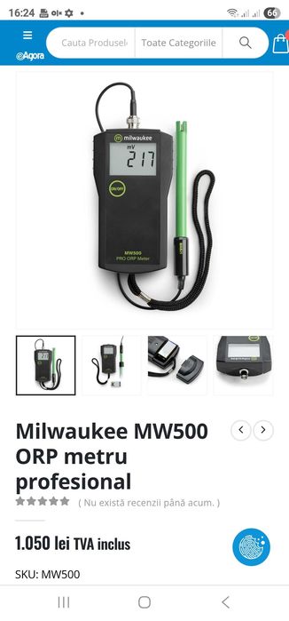 ORP - metru nou ,  MILWAUKEE MW 500 profesional