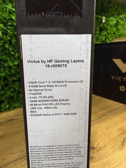 HP Victus i7 13700HX/16gb ddr5/512gb ssd/RTX4060 8gb/16,1 FHD IPS