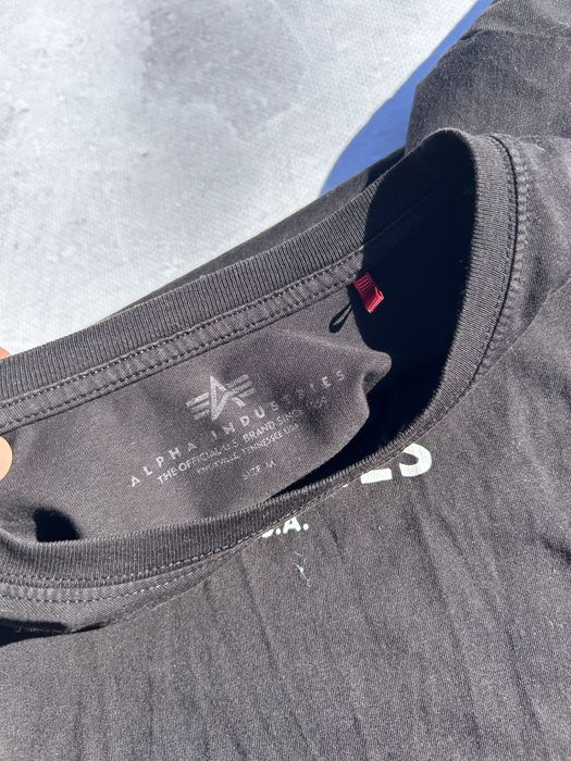 Tricou barbati Alpha Industries logo print flagship basics marimea M