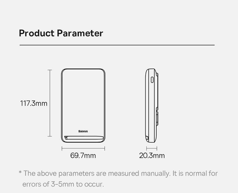 Baseus Power Bank Magnetic Wireless 10000mAh For iPhone 12 13 14