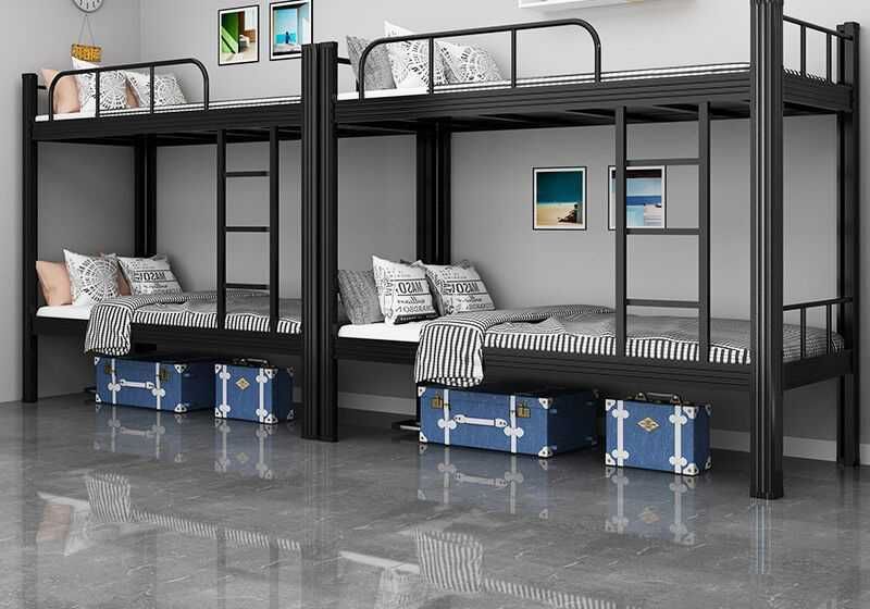 Кровать студенческая, двухъярусная, металлическая