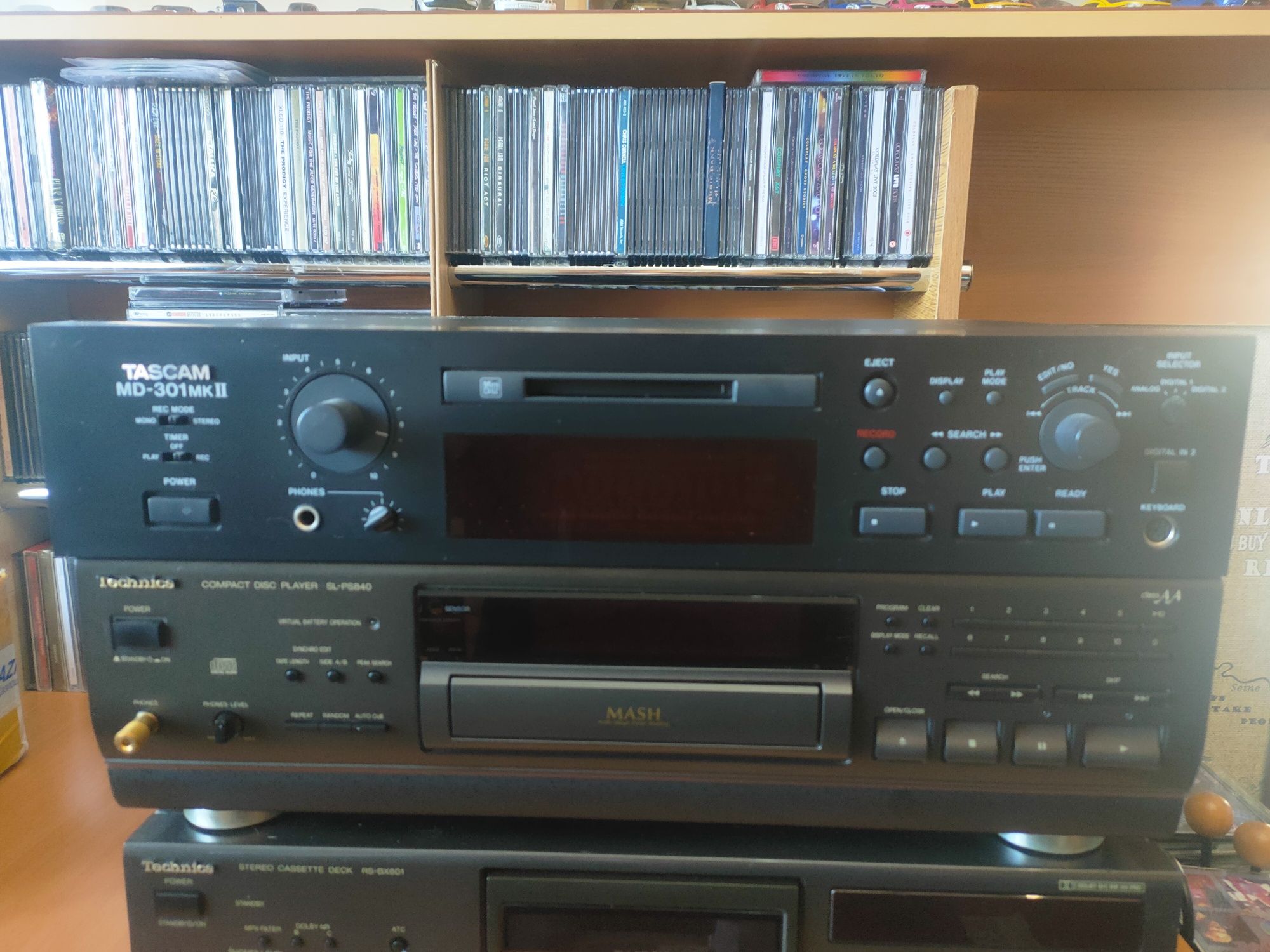 Мини диск Tascam-301 MK II, деки Technics RS-TR575, Technics RS-AZ7