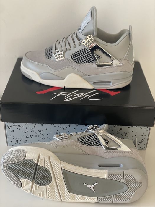 Air Joedan 4 Retro Frozen Moments Light Iron Ore Metalic Silver Grey