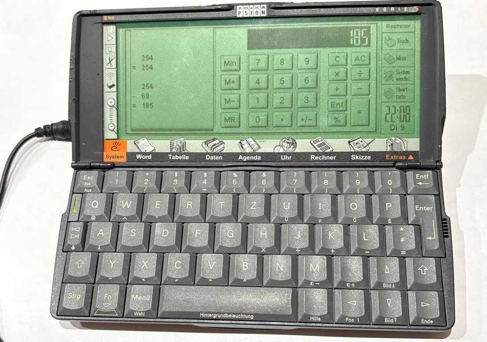 Psion Series 5 handheld PDA - Colecție, Balamale OK + Card CF 256MB