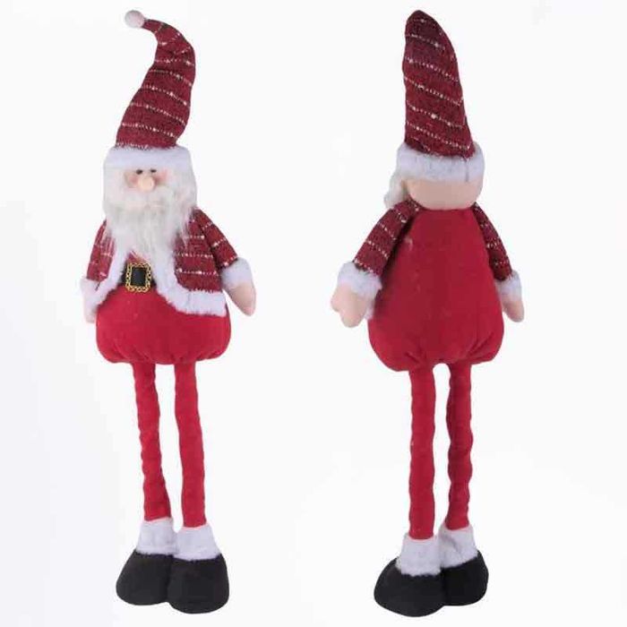 Коледна фигура Дядо Коледа с телескопични крака, 60 см до 100 см