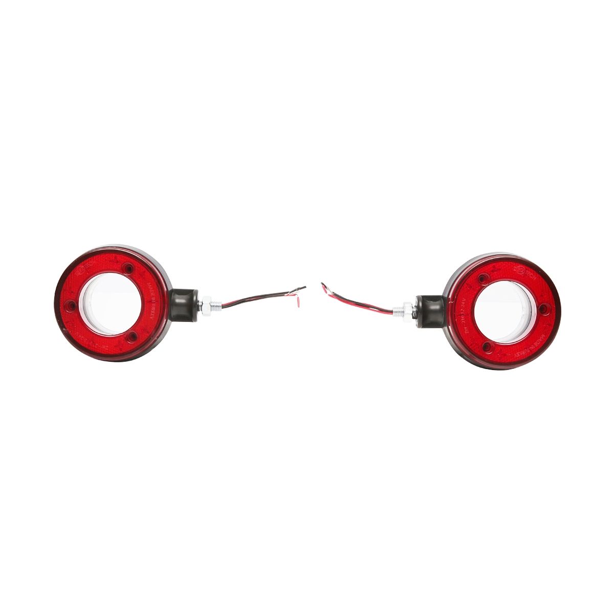 Lampa pozitie cu LED 12/24V pentru oglinda camion rosu/alb
