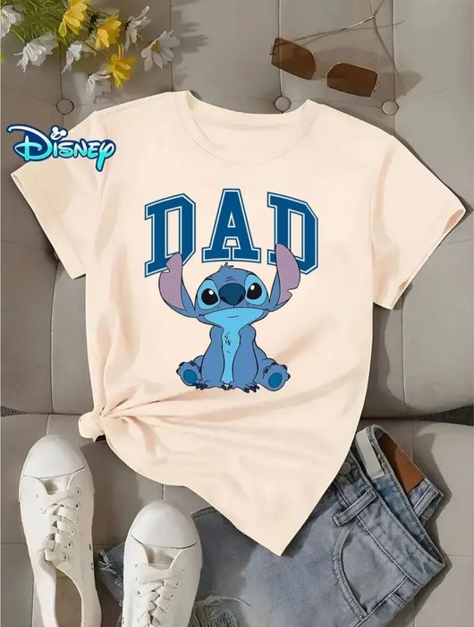 Тениска на Стич с надпис DAD