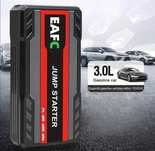 Starter auto portabil, Power Bank & lanternă LED, negru