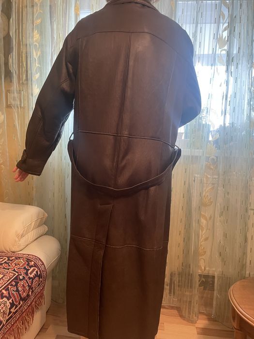 Haina piele lunga cu blana de miel