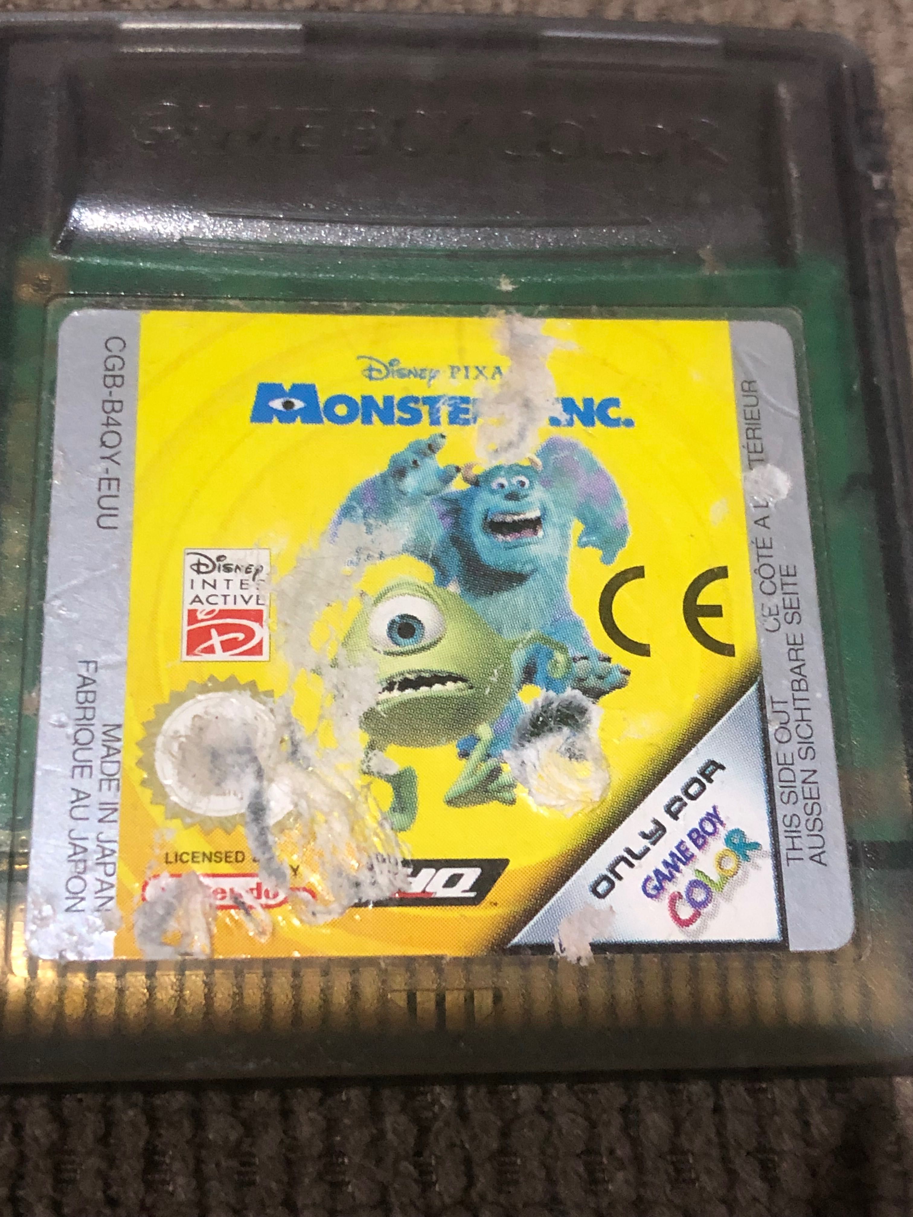 Joc Nintendo Gameboy Color Monsters Inc. si Lucky Luke