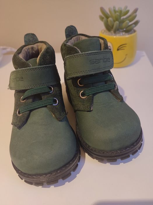 21 номер боти за момче естествена кожа и велур 21 номер