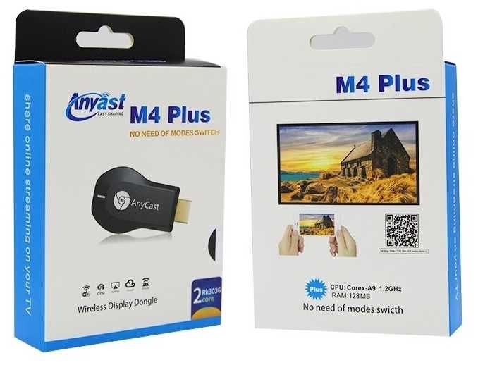 Новый anycast m4 plus hdmi wifi smart tv адаптер приставка android ios