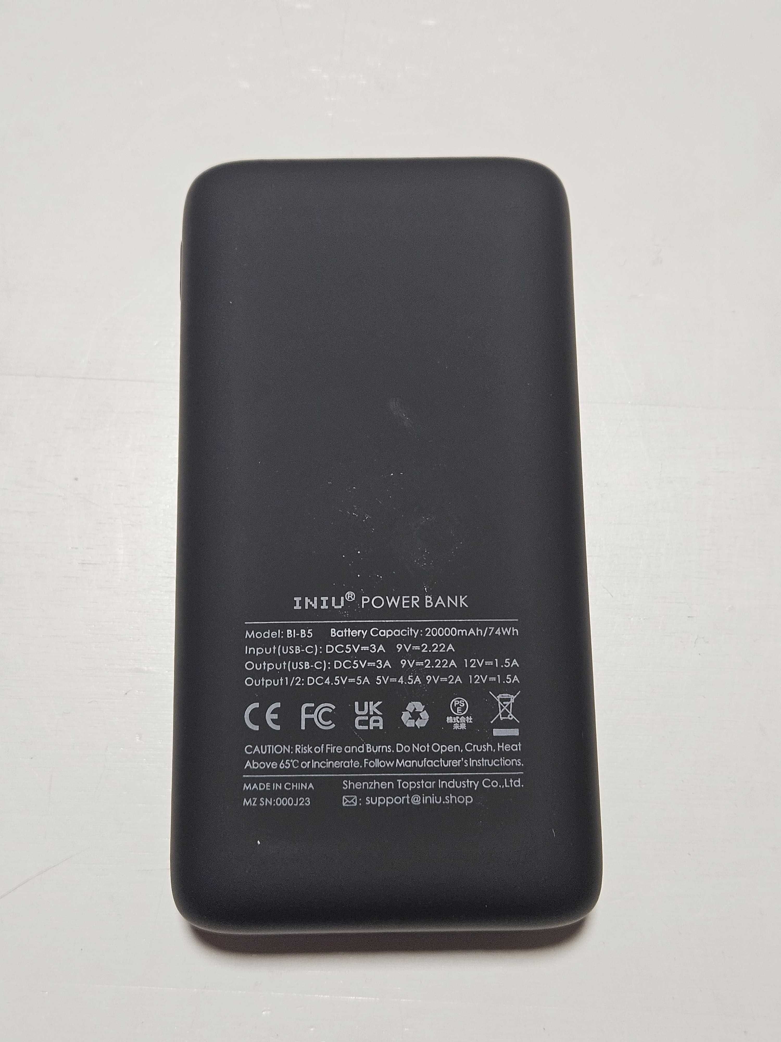 Baterie externa portabila, 20,000 mAh, incarcare rapida 22W