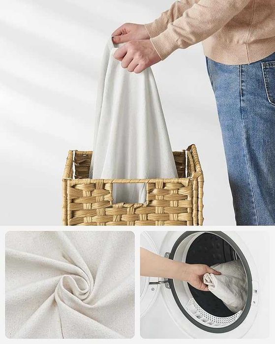 Кош за съхранение SONGMICS, 90 литра кош за мръсно пране