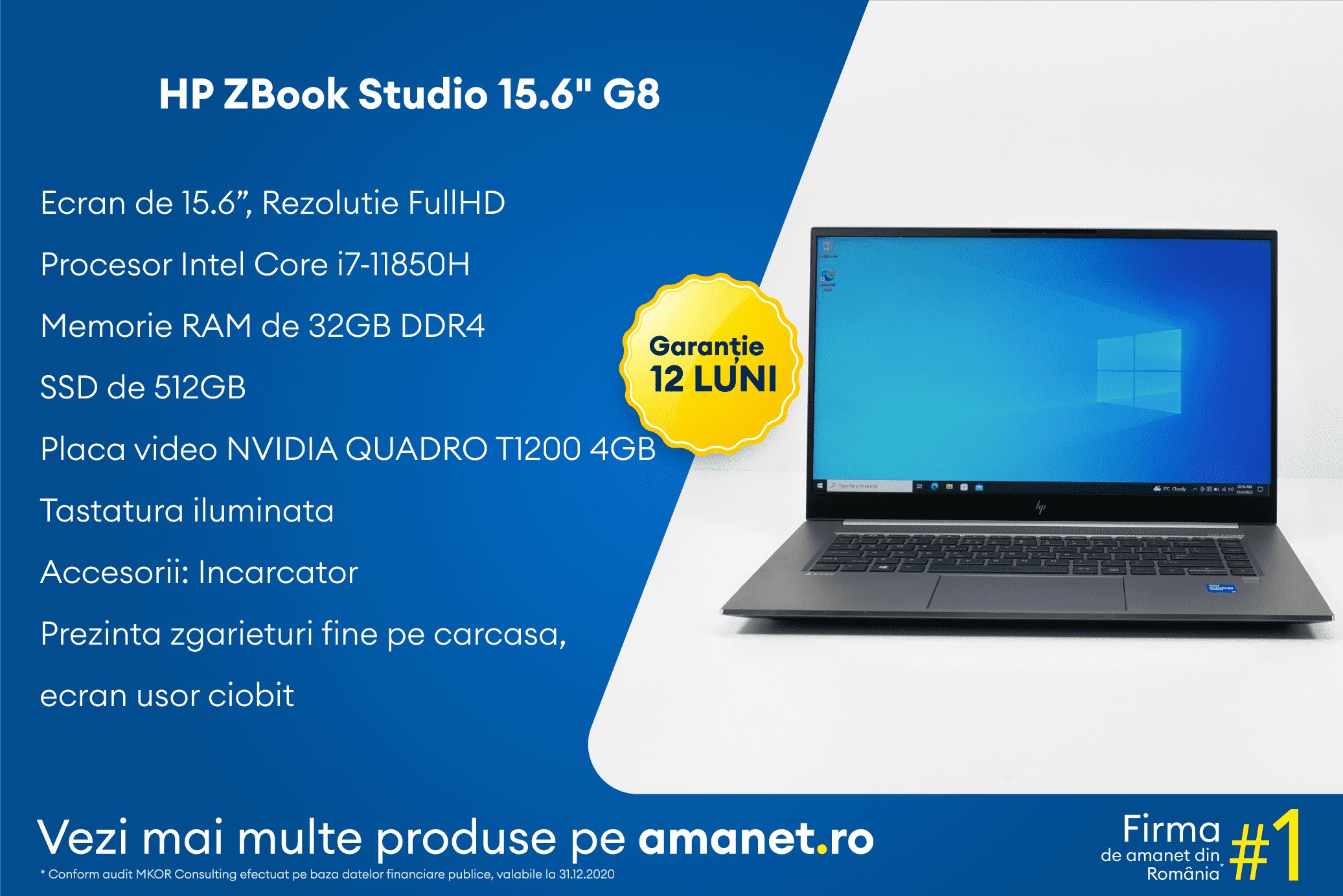 Laptop Hp ZBook Studio 15.6" G8 - BSG Amanet & Exchange