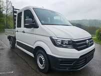 Volkswagen Crafter VW 35 CD L4 Dokka DoubleCab Platforma Autoutilitara Bena Aluminiu pick-up 2018 200.000km Unic Proprietar de noua reprezentanța VW NU Mercedes Sprinter Klima Camioneta Șasiu fără rugina Bena lunga 7 locuri pasageri