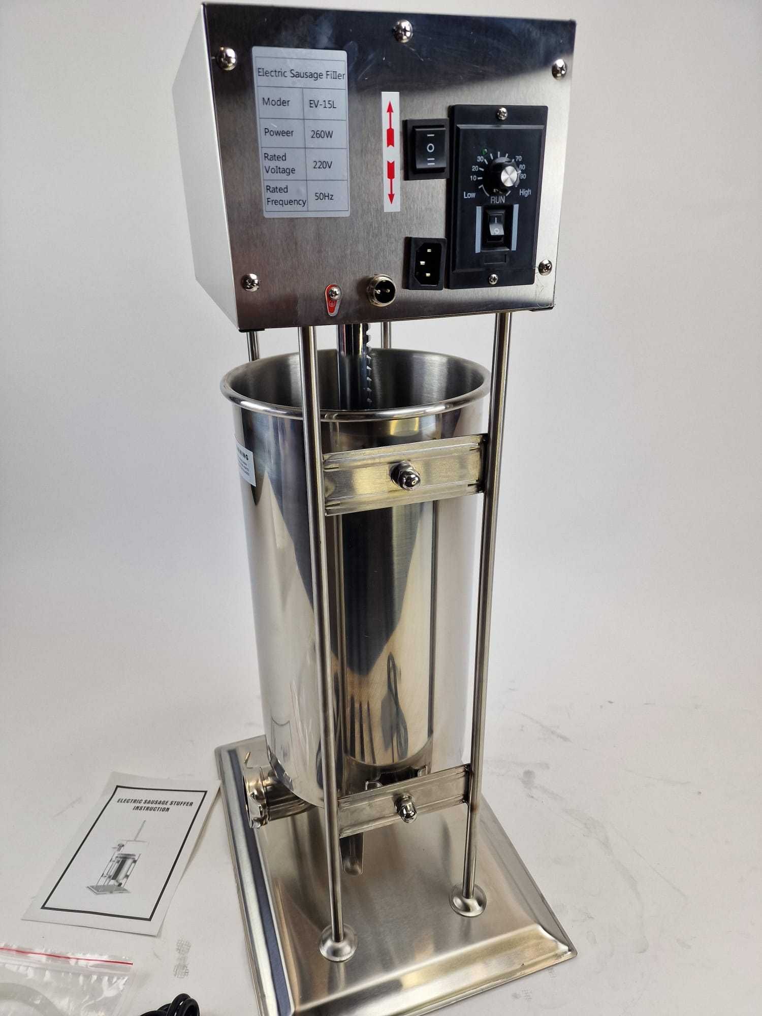 Aparat electric de umplut carnati din inox 25 litri, 220 V