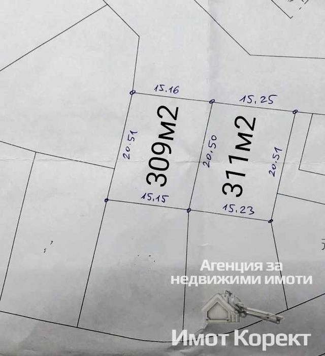 Имот Корект продава Парцел 311м2, кв. Баделема