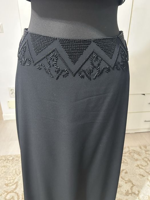 Set Top si fusta elegant, lucrat manual unic