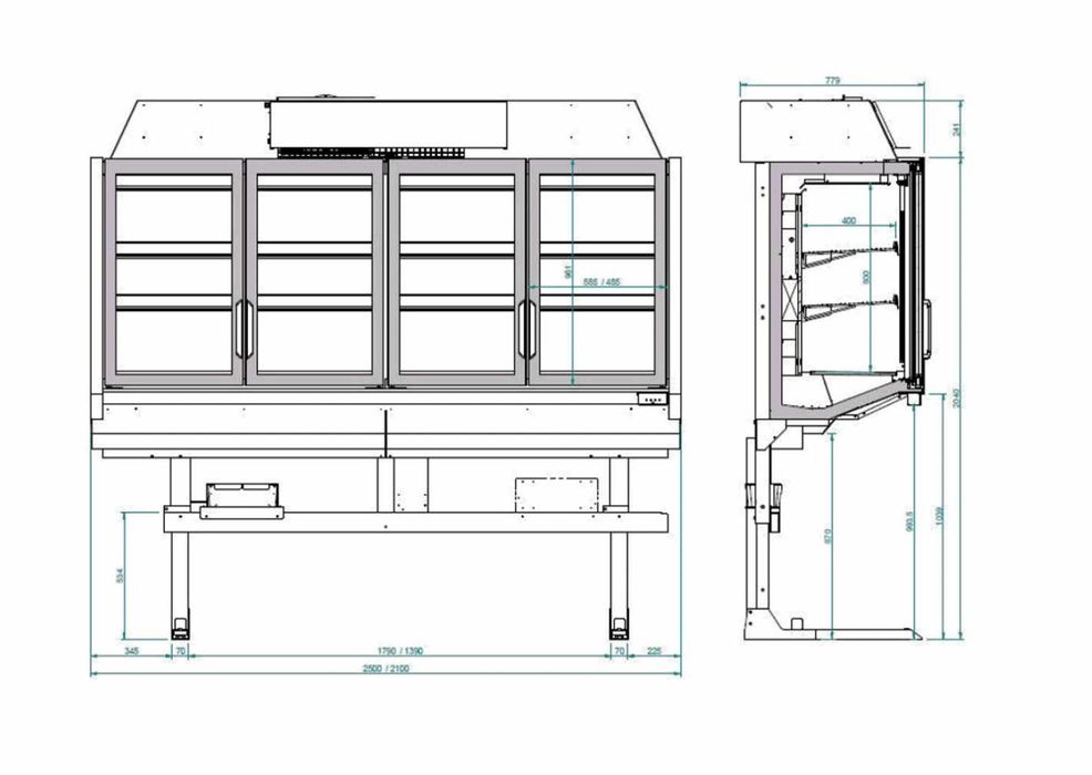 Dulap plus Lada Congelare sau Refrigerarea/ 2,50m/ AHT Austria