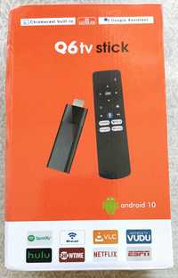 TV STICK "Q6", 4K, Smart Android, FI-WI-5G, Google Play, HDMI;