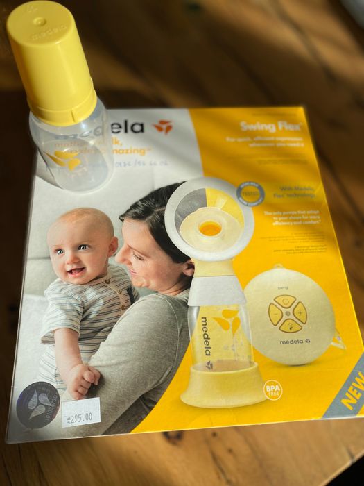 Помпа Медела електрическа с подарък шише, Medela swing flex