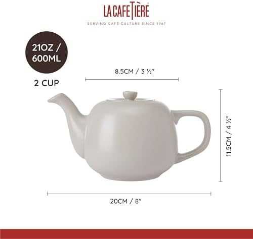 Нов стилен Елегантен керамичен чайник 600 мл чай инфузии La Cafetière