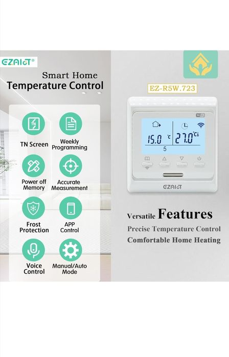 Termostat EZAIoT wifi,încălzire electrică în pardoseala